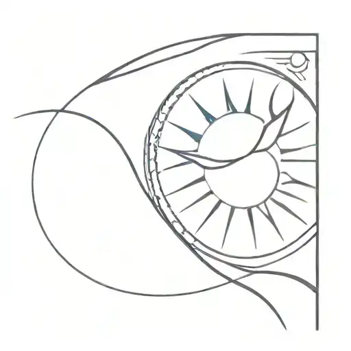 The Sun Symbolizing Rebirth And Marathon Font Text In The Background