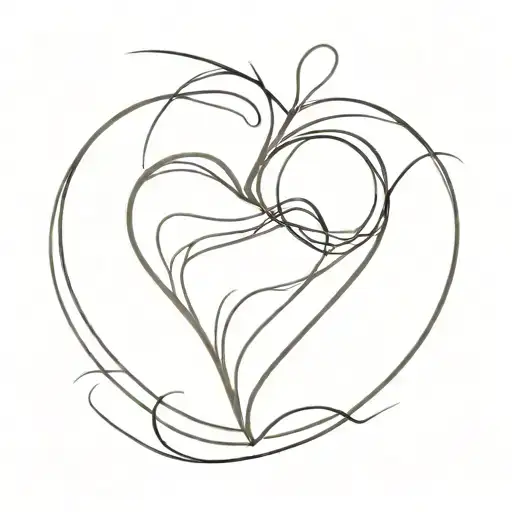 Heart Line Drawing
