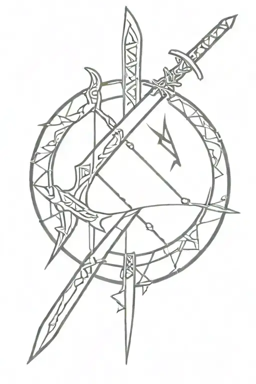 Sword And Nordic Runes
