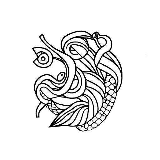 Banana Tree Tattoo Inside A Square