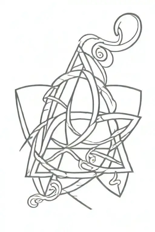 Viking Triquetra With Viking Symbol Of Protection And Love