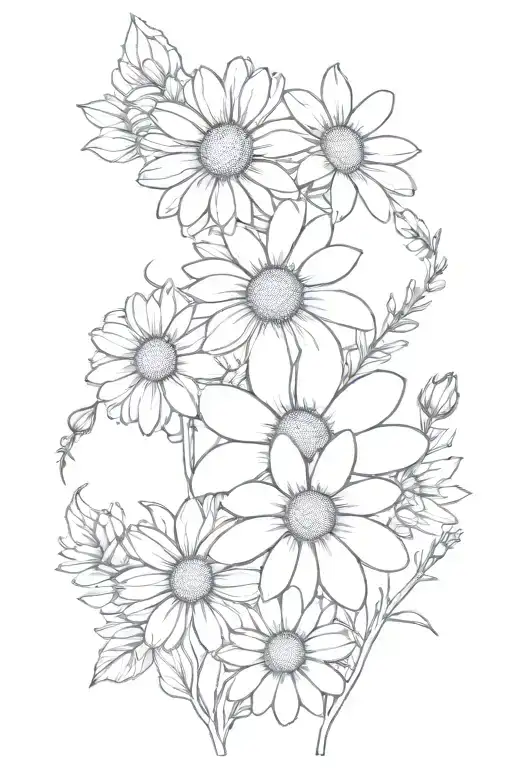 Daisy Flowers And Extras Added