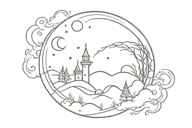 Once Upon A Dream With Moon Surrounded