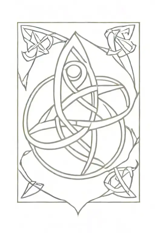 Viking Triquetra With Viking Symbol Of Protection And Separate Love