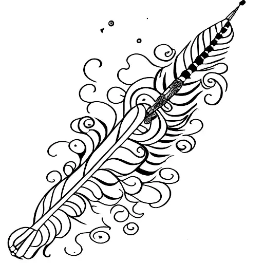 Peacock Feather And Flute