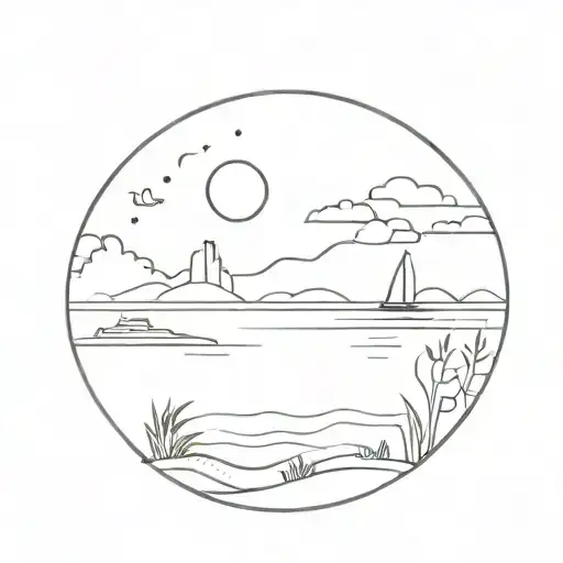 Moon Beach Scene