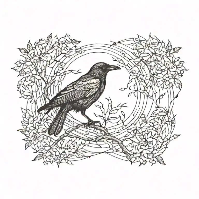 Crow And Moon