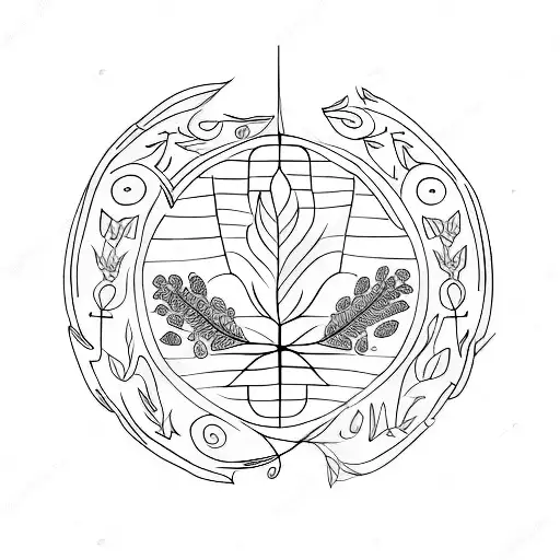 Defne Word Surrounded With Laurel Leaves