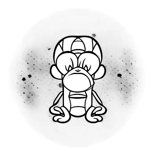 Boxing Monkey Silloulette