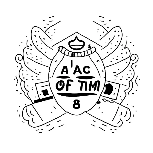 A Minimalist Tattoo Of A Cat Sitting On Top Of A Book With The Words 'Carpe Diem'