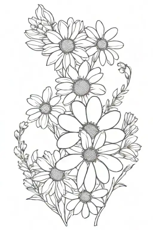 Daisy Flowers And Extras Added
