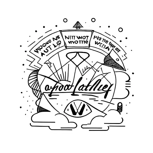 A Quote That Says 'Not All Who Wander Are Lost' In The Shadow Of A Plane