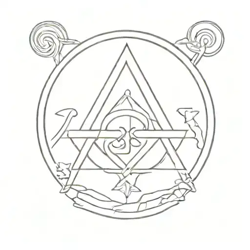 Viking Triquetraque With Symbol Of Protection And Delicate Love