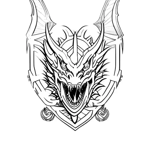 A Dragon With Metal Armour