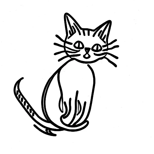 Cat With Chrystanthemum