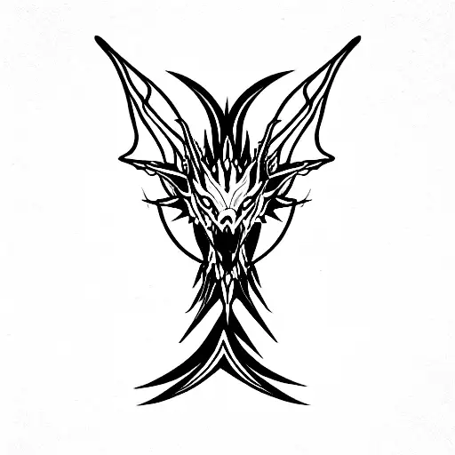 Nordic Dragon With Red Details