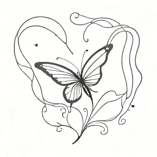 Butterfly With Fairy Wings Minimal Detail
