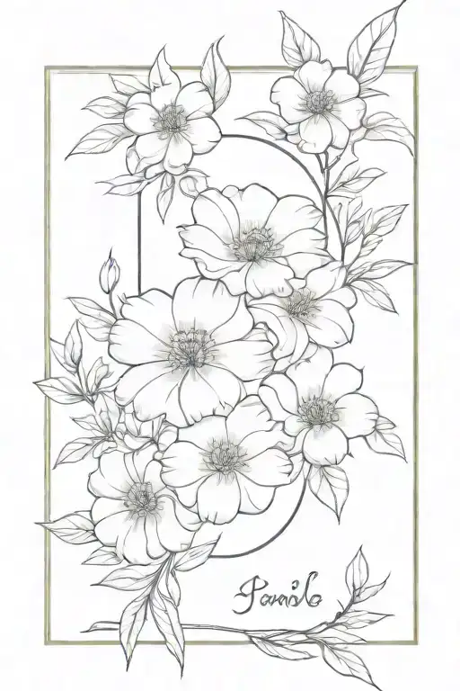 Birth Month Flower Bouquet Tied