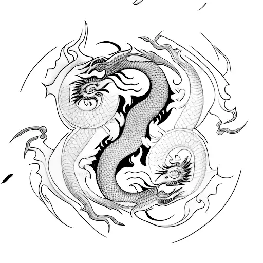 Dragon And Scorpion Yin Yang