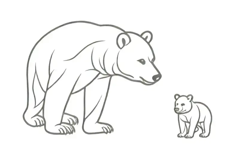 Mom Bear And Baby Bear