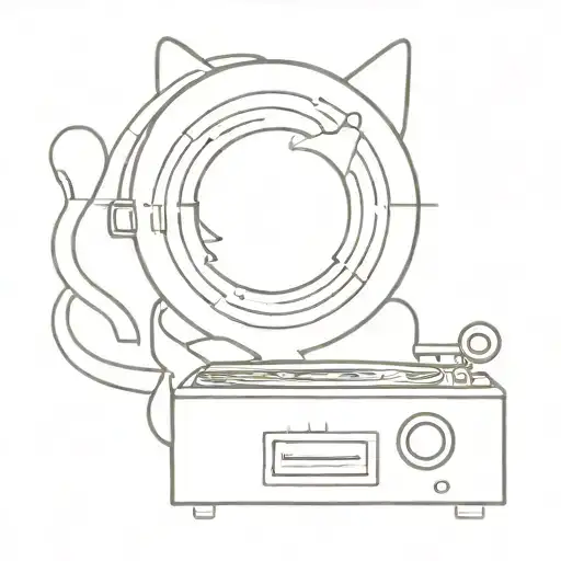 Cat With Record Player