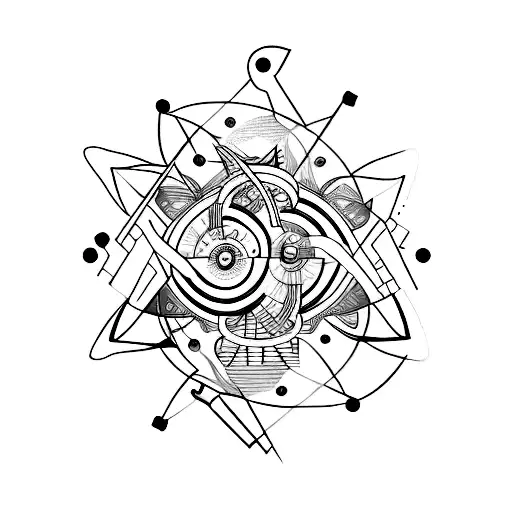 An Abstract Tattoo Design Inspired By The Concept Of Infinity And Electrical Circuits
