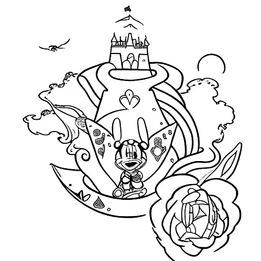 A Mother-daugher Tattoo With Disney Elements