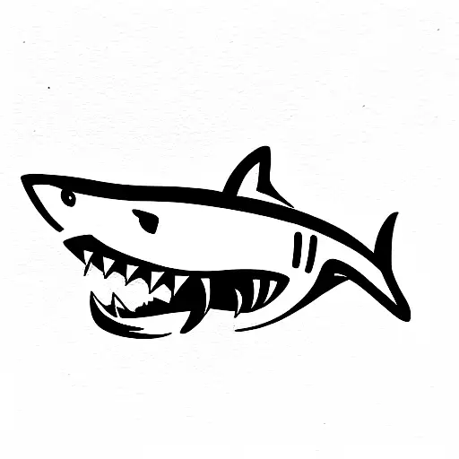 Shark Going Out Of A Float