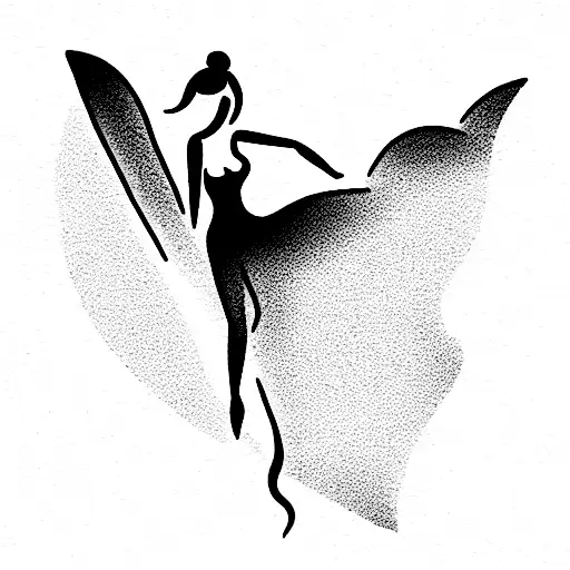 Dancer Within A Waterfall