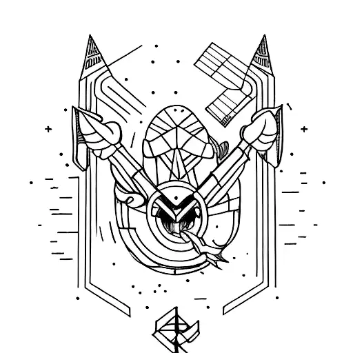 A Minimalist Tattoo Of A Strong And Independent Woman With A Sagittarius Symbol Incorporated