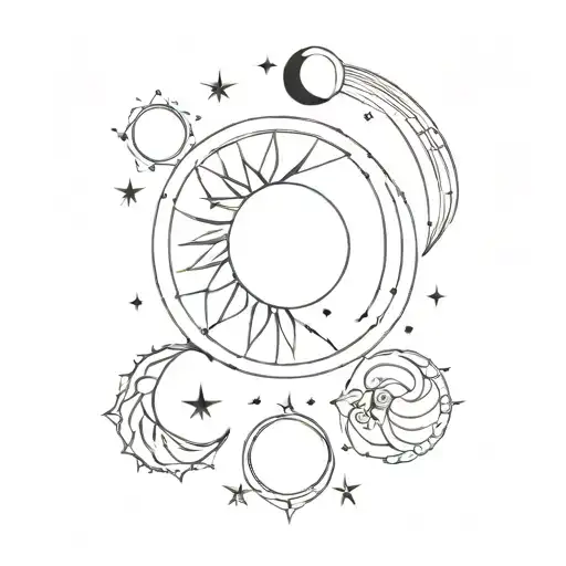 Virgo Sun And Moon Phases Forming The Shape