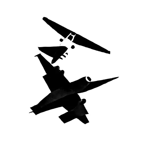 A Plane And A Paper Airplane