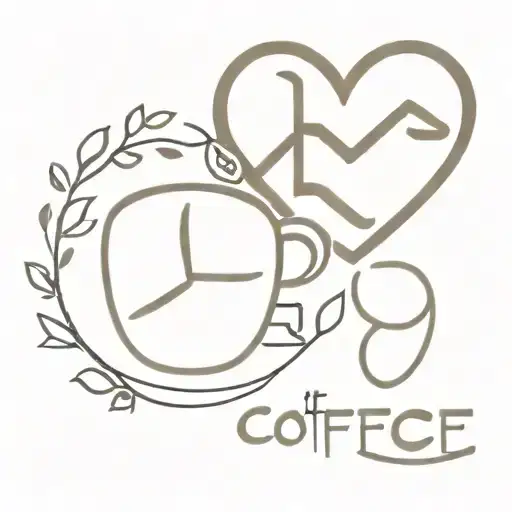 Peace Love Coffee Tattoo Minimalist