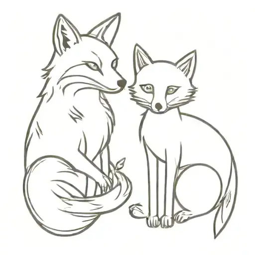 Fox And Cat Love