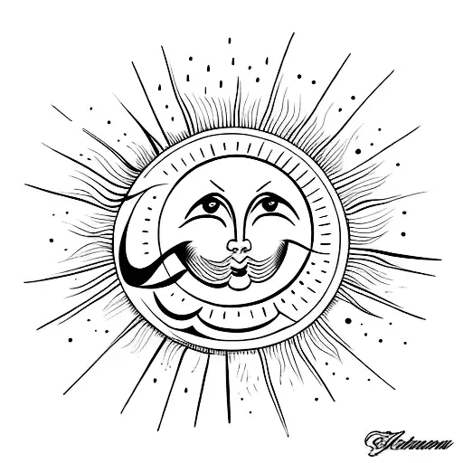 Calligraphy Sun