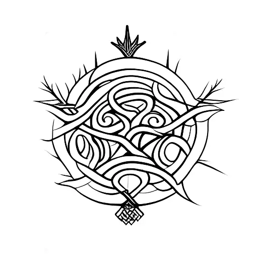 Crown Of Thorns And Olive Branch