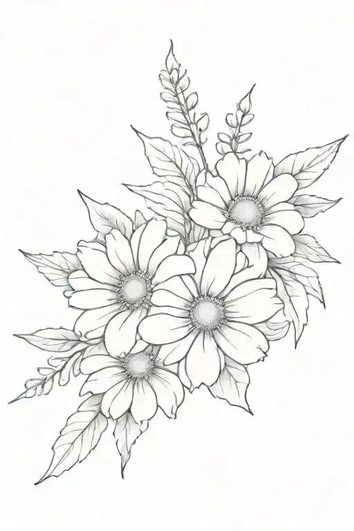 Marigold And Daisy Flower Bouquet