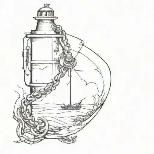 A Shipwreck Scene With A Scuba Tank And Anchor Integrated Into The Design