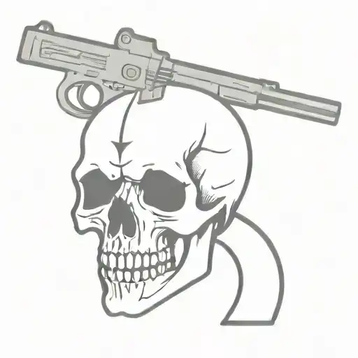 Skull With A Gun