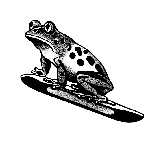 Frog On Skateboard