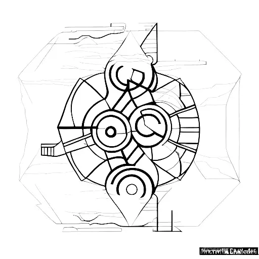 Linework Minimalist Geometric Tattoo Of Hancock Building In Chicago