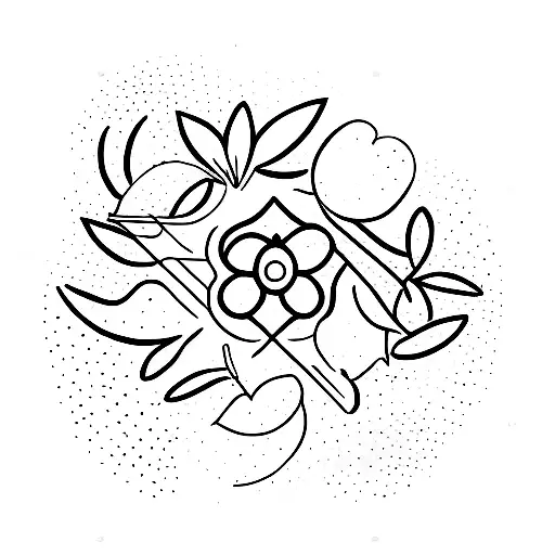 Circle Paintbrush And Quil