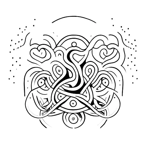 A Minimalist Tattoo Of A Psychology Symbol Formed By Paintbrushes