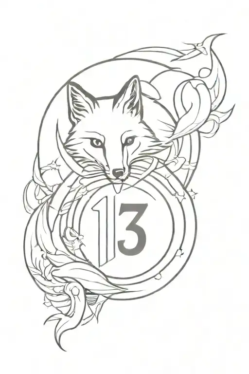 A Card That Has Number 13 In It And Says The Bolter With A Fox In The Middle