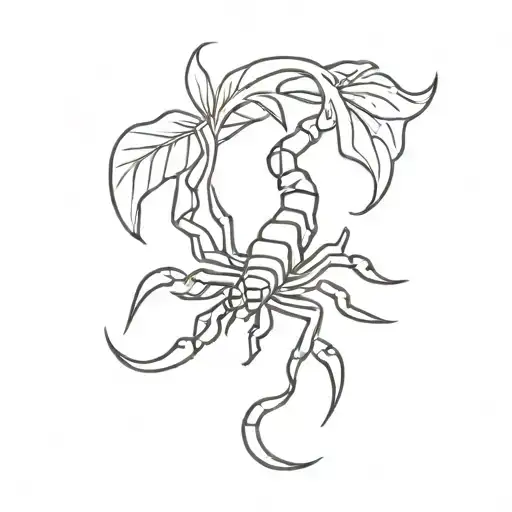 Scorpion Made Of Hibiscus Flower