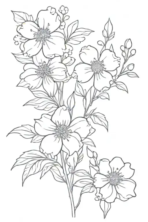 June And December Birth Flower Bouquet Stem Wrapped