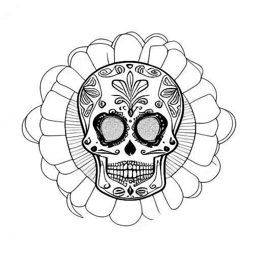 Sugar Skull Mandala Style