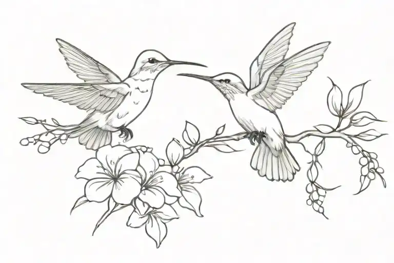 Humming Bird Feeding On Lilac With 1940 Along Wing