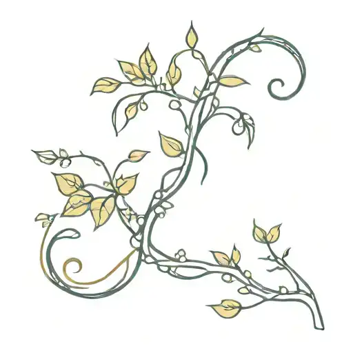 Vines Growing Around Floating Spinal Bones