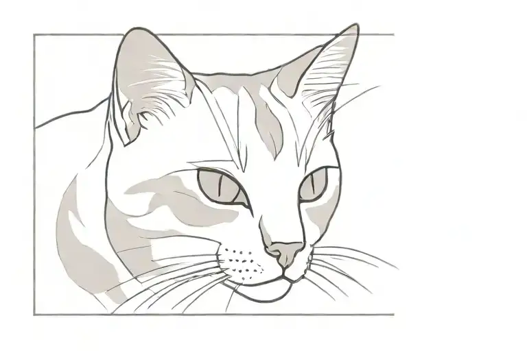 Grey Cat With White Spot In The Middle In The Face